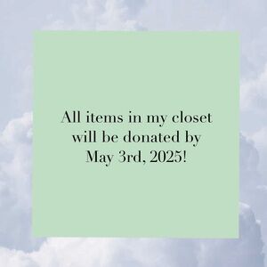 Closet Clear Out Notice